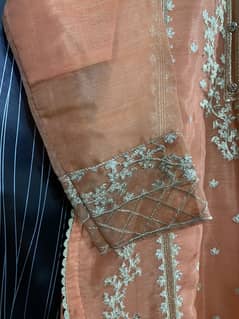 Net embroidered shirt