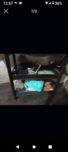 iron stand made of iron seat bit burn but in good condition