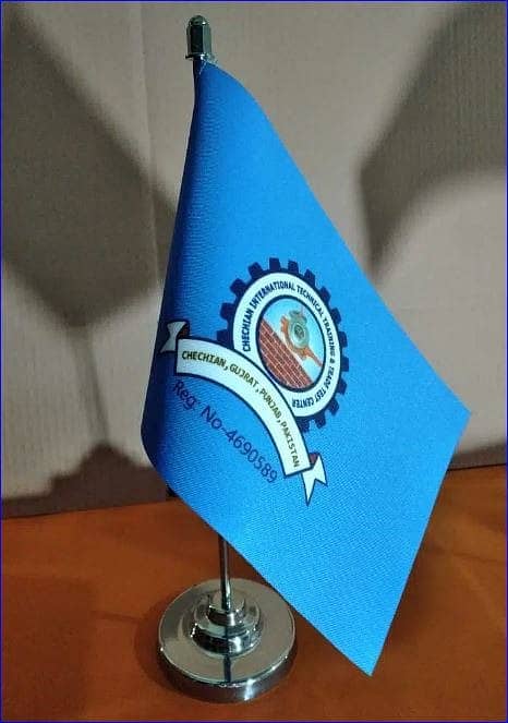 Custom University Logo Flag, Pakistan flag & Pole Table flag, Car Flag 16