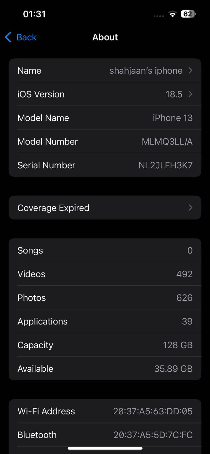 iphone 13 jv 128 gb non pta no scratch 10/10 condition 0