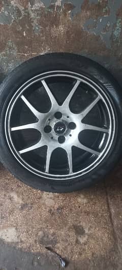 2 tyres and 4 rims