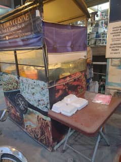 food stall, burner and fry pain