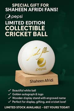"For True Fans Only: Shaheen Afridi Signature Cricket Ball!"