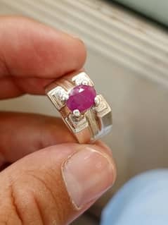 NATURAL RUBY SWAT EMERALD YAQOOT MARJAN ALL REALL STONE RINGS FOR MENS