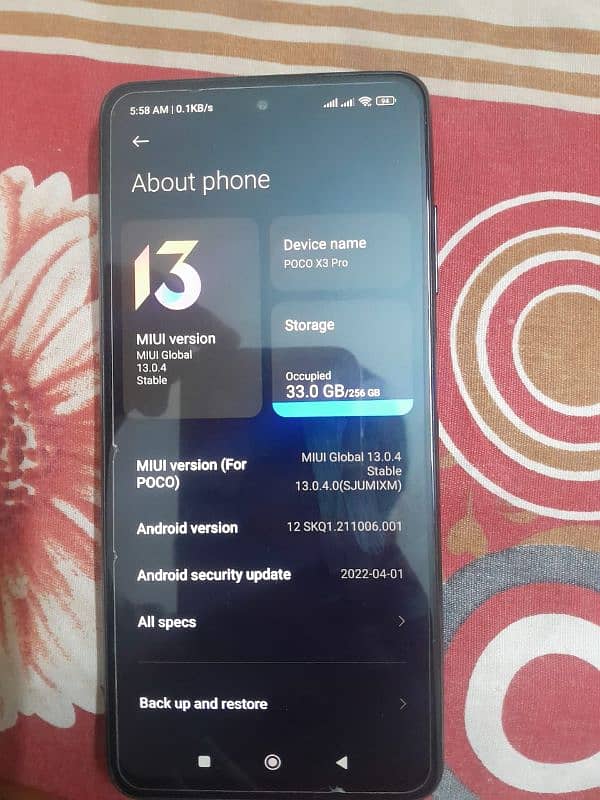Poco x3pro official approve with box read add 256gb 1