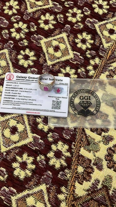 Ruby Original with lab Certificate 0