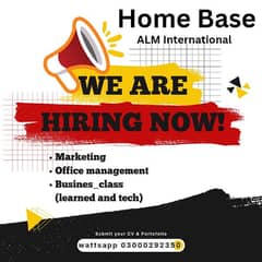 We are hiring urgently staff male, female and students