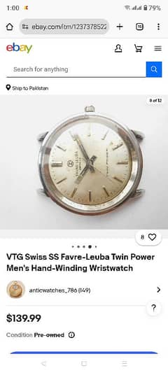 Antique Favre leuba Swiss vintage Seiko 5 citizen West end Roamer Camy