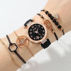 Brand New Luxury Women’s Watch + 5 Stylish Bracelets | Gift Set |