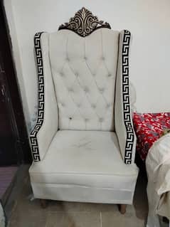 two room chairs with table