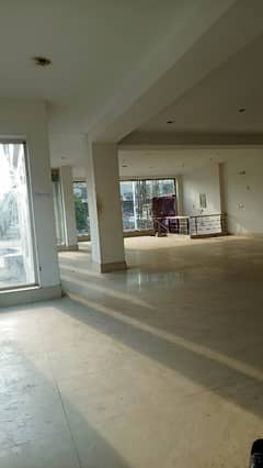 10 Marla Commercial Hall for Rent in Johar Town for Saloon, Pharmacy + office (Call center + Software house)