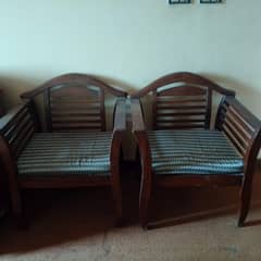 5 seater wooden sofa
