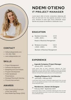 Dream jobs CV, Cover letter & Resume