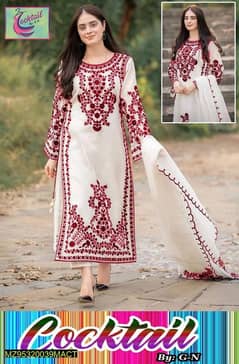 Voyage Special 3pcs Organza Embroidery Suit