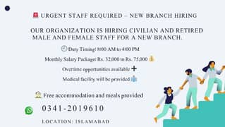 Office Based Work - Jobs - Male & Female Jobs - Jobs in islamabad