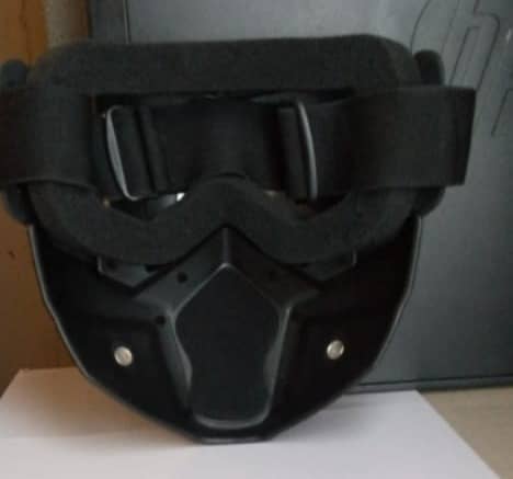 This object in the image appears to be a motorcycle face mask 1