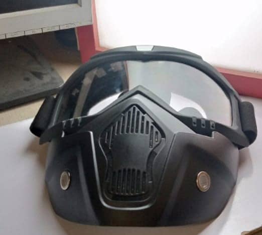 This object in the image appears to be a motorcycle face mask 4