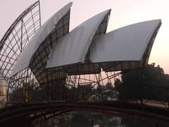 Tensile Shades | Car parking shade | PEB Sheds | Pvc Tensile shades