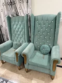 2 high back chairs urgent sale