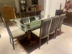 Glass top Dining Table