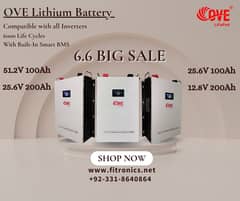 lithium battery, 12V,24V,48V,51.2V, 100Ah, 200Ah,LiFePO4, OVE
