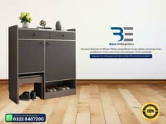 Shoe Racks - Wood Work - Storage Cabinet - Led Console - Media Wall