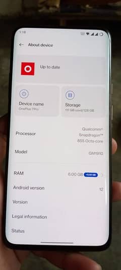 one plus 7Pro 8/128   03295949030