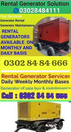 Generator Rent/Rental Generator/Generator Mantinnace /Generator Reape