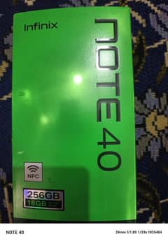 infinix note 40 used 10/9%