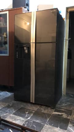 Side by side double door refrigerator HITACHI inverter fridge