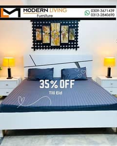 King size bed with 2 side tables best quality