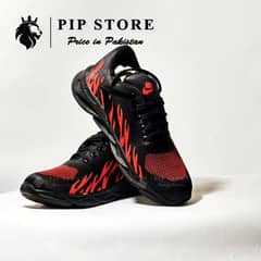 man Rubber Comfortable Joggers red fire