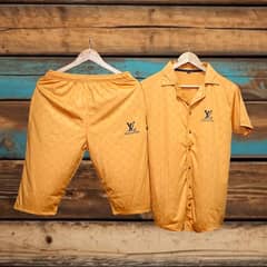 Men's Cotton Graphic Printed T-Shirt & Shorts Tracksuit - 2 Pcs Set