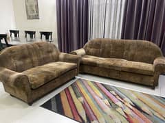 Solid wood 3 seater sofa set