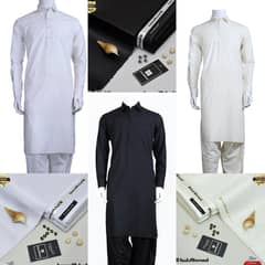 Men's Unstitched Cotton Sotton Plain Suit