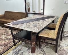 WOODEN 8 SEATER DINING SET