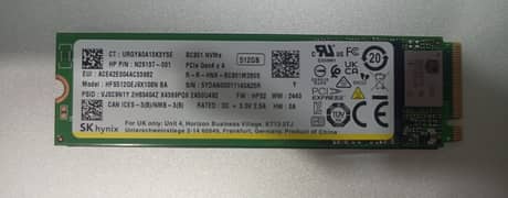 SKHynix Original 100% Gen4x4 NVME 512GB 7000MB/sec Read/Write