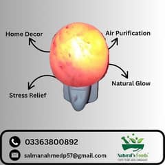 Himalayan salt lamp Glow night light holder relaxing sleep therapy