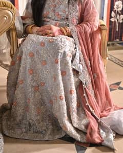 Bridal walima maxi with back tail for sale