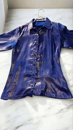 Silk button down shirt