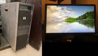 HP Z600 Xeon 8GB RAM 128SSD 1TB HDD 1GB Gfx + 23" Display Monitor