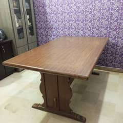 6 Seater Solid Wooden Dining Table – Pure Wood, Sturdy Build