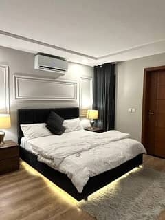 daily basis weekly basis two bad fully furnished luxury apertment available for rent gulbreg greens islamabad