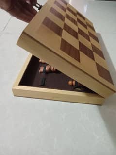 folding wooden chess set