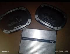 pioneer speaker with rockmars amplifier 10/10 condition
