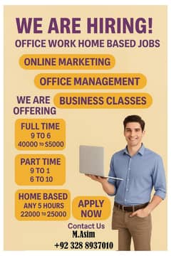 Jobs are available for male  , female and students