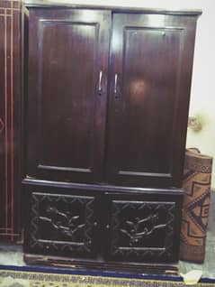 wooden wardrobe