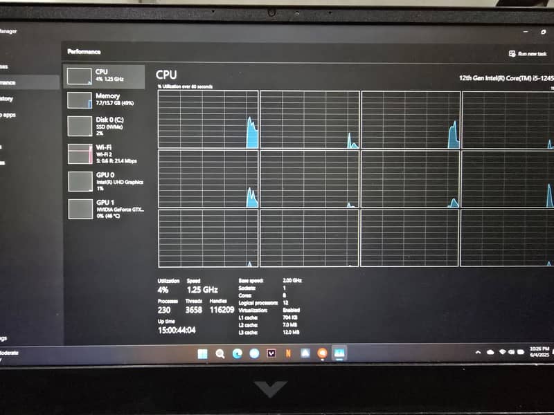 Hp victus i5 12th gtx 1650 ddr6 0