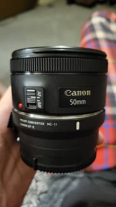 Canon 50mm f/1.8 STM Lens + Sigma MC-11 E-Mount Converter