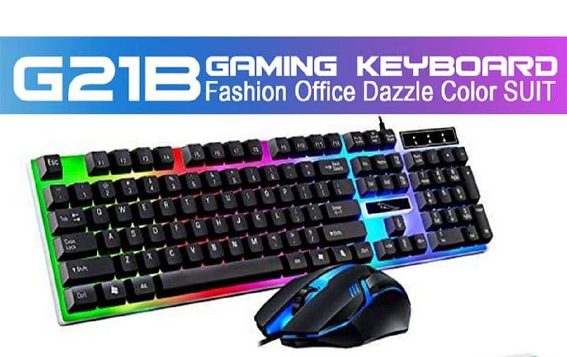 G21B Gaming Keyboard and mouse combo mahenical keyboard 1